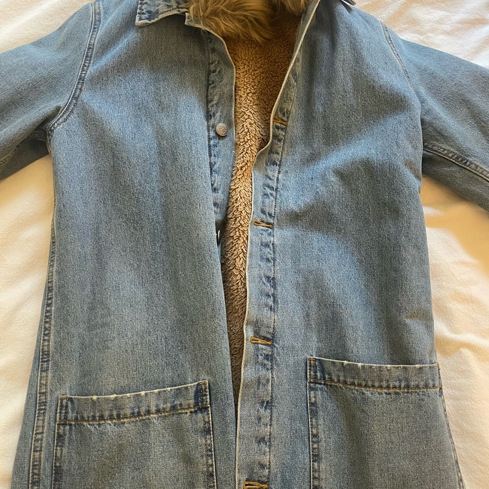 MOVING MUST GO Zara Denim Coat - Picture 4 of 6